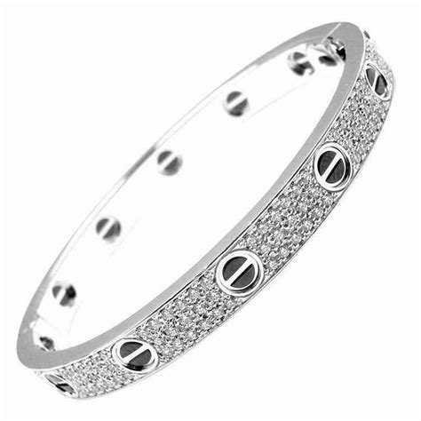 cartier bangle white gold - cartier bangle with diamonds.